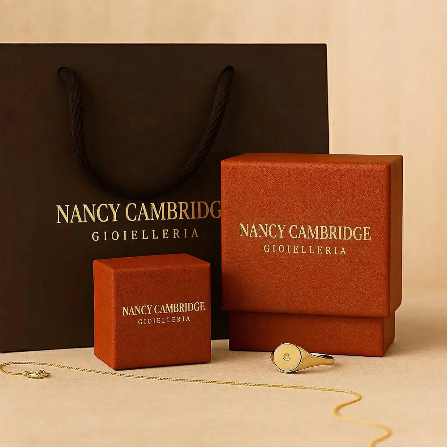 Set Aria Square Radiant | Oro bianco